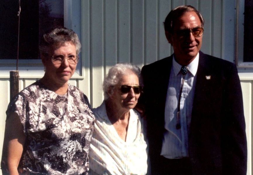 Fran, Cleo, and Fred at Herman's Memorial Service, August 13, 1994